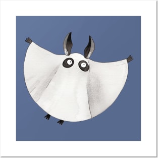 Halloween bat cute ghost Posters and Art